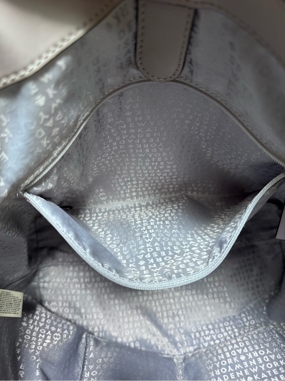 kate spade Gray Lavender Tote with Owl Pendant - Picture 10 of 10